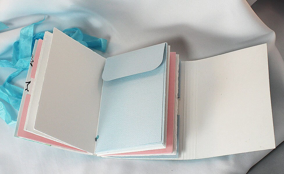 Handmade Cherry Blossom Art Mixed Media Journal - 3-008