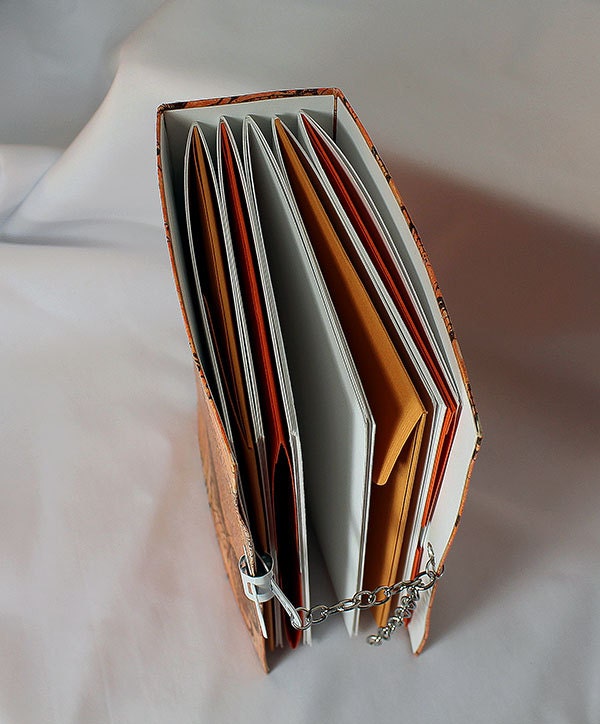 Handmade Mixed Media Art journal with pockets - 4-015