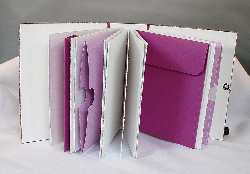 Handmade Mixed Media Art journal w/pockets - 4-009
