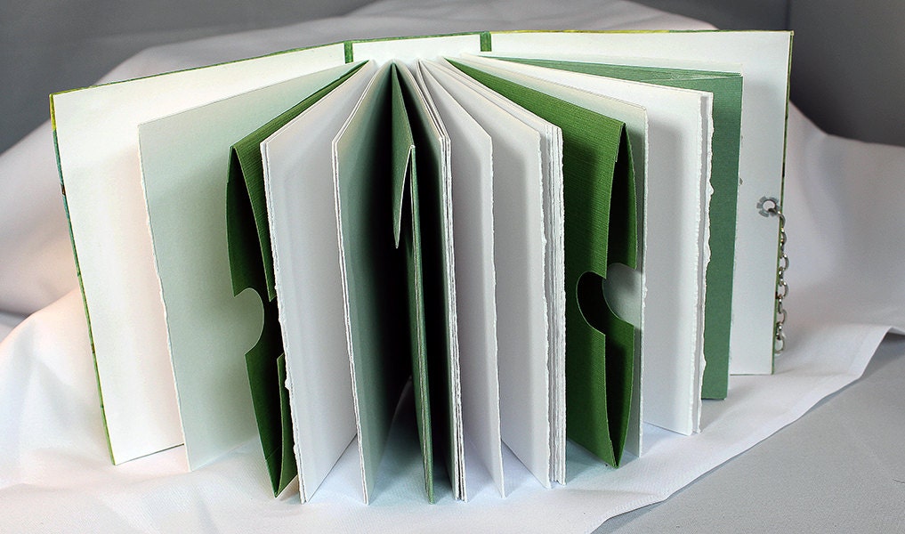 Handmade Mixed Media Art journal w/pocket - 4-010