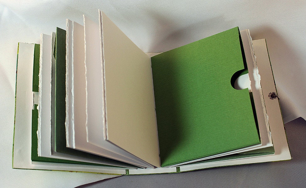 Handmade Mixed Media Art journal w/pocket - 4-010