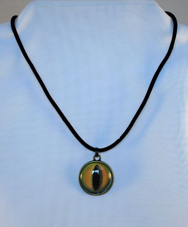 Orange Handcrafted Glass Dragon Eye Necklace - Game of Thrones - 13-007