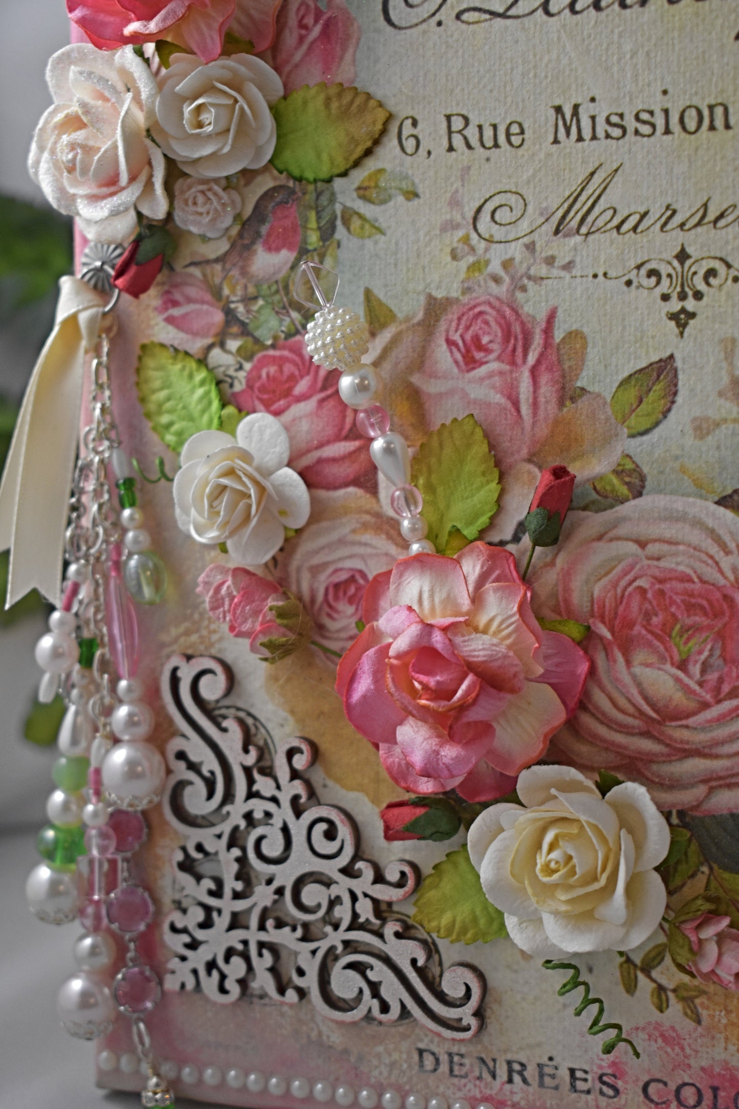 9 x 12 Rice Paper Mixed Media Handmade Canvas - Rose Rice Paper - 11-007