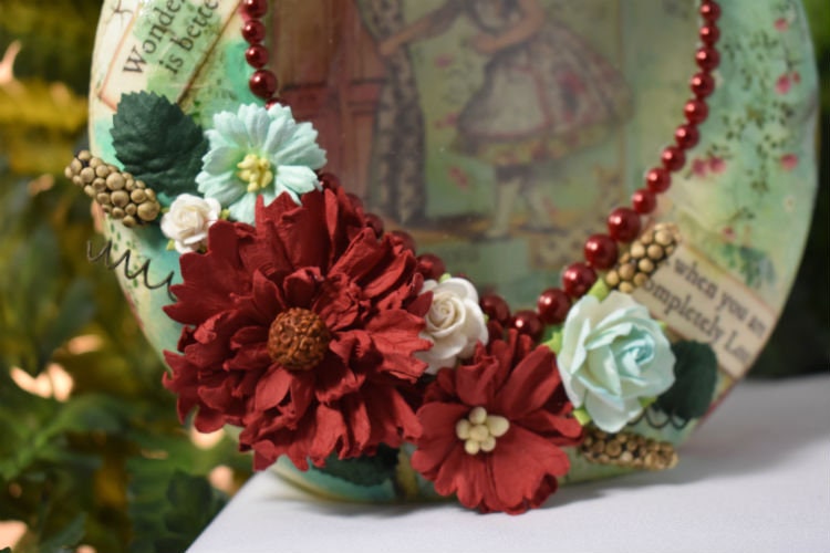 Alice Decoupage Mixed Media Glass Jar - 7-060