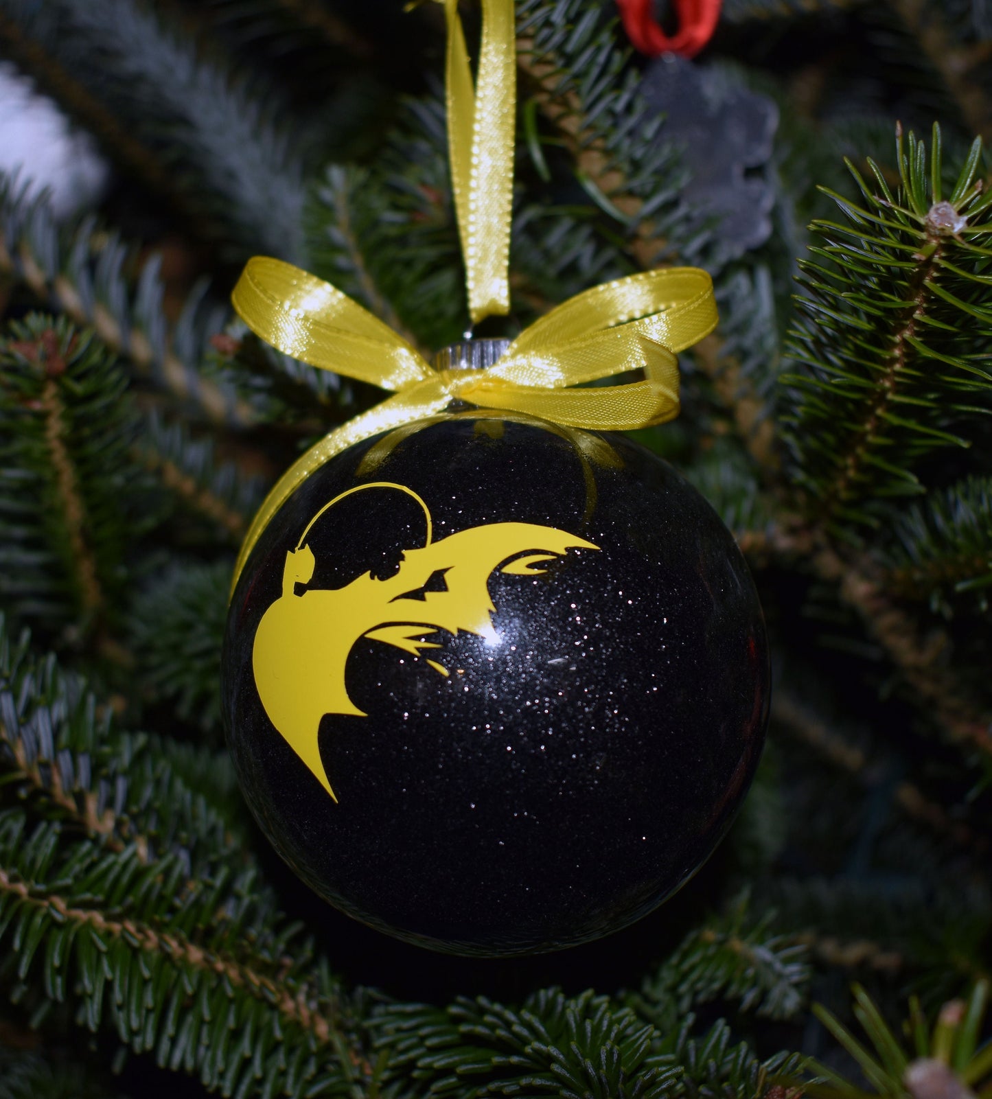Batman Black and Yellow Ornament - 7-017