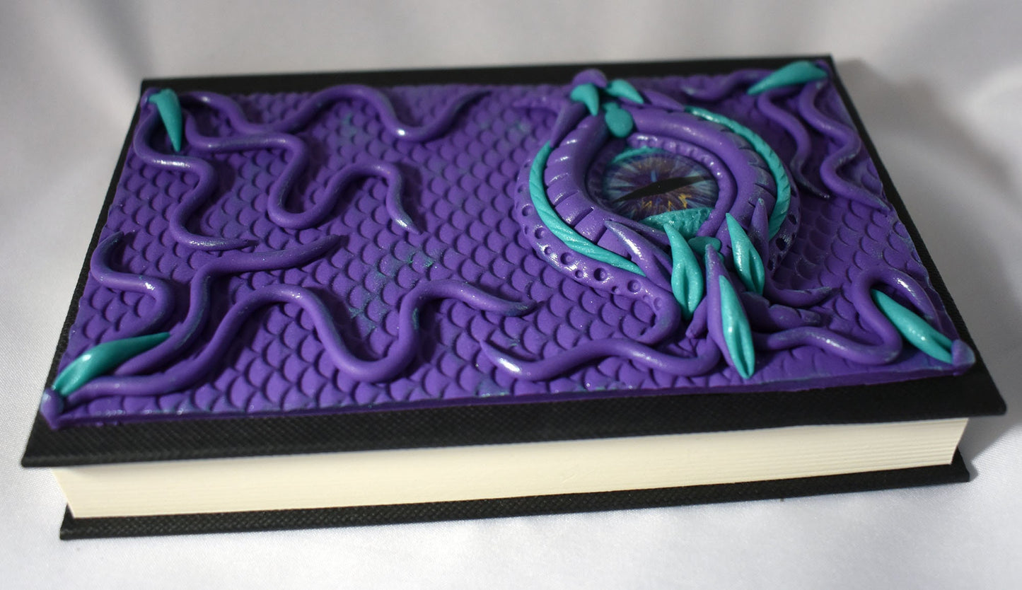 Purple Polymer Clay Dragon Eye Journal - 2-055