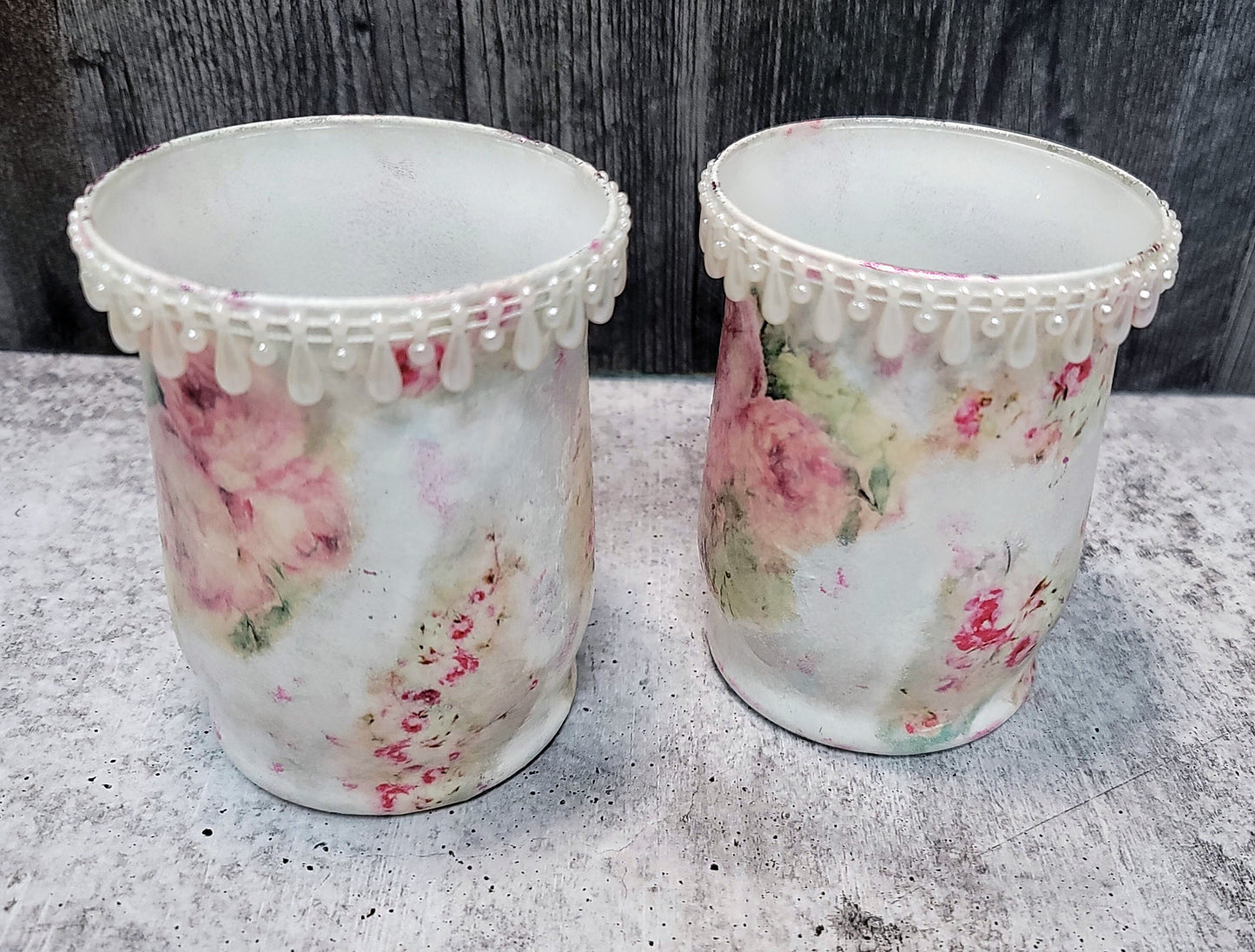 Mixed Media Decorative Candle Holder - 7-077