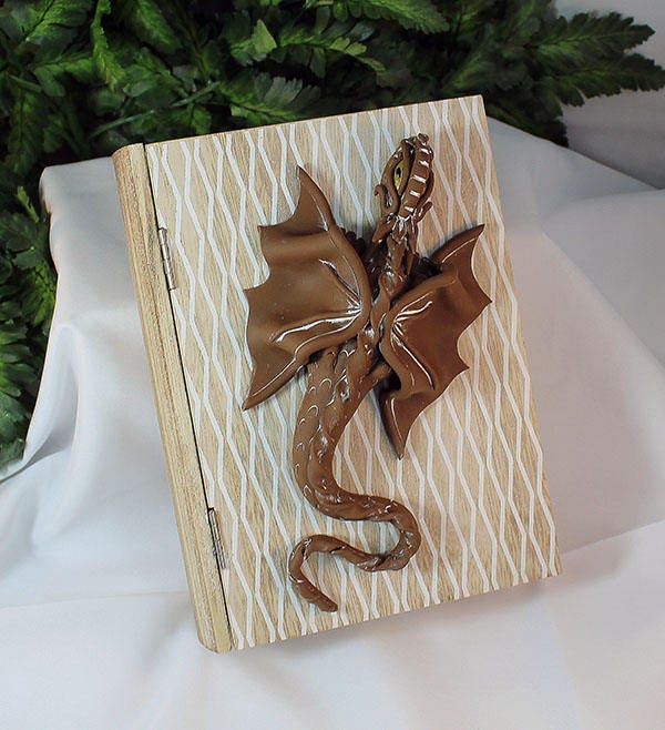 Polymer Clay Brown Dragon Book - 1-071