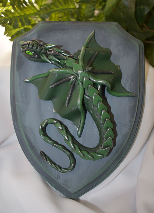 Polymer Clay Green Dragon Decor - 1-098