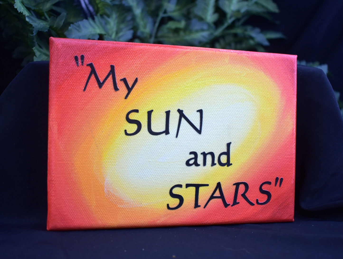 4"x5" Sun and Moon Quote Canvas Set - Moon Of My Life - My Sun and Stars - 10-029