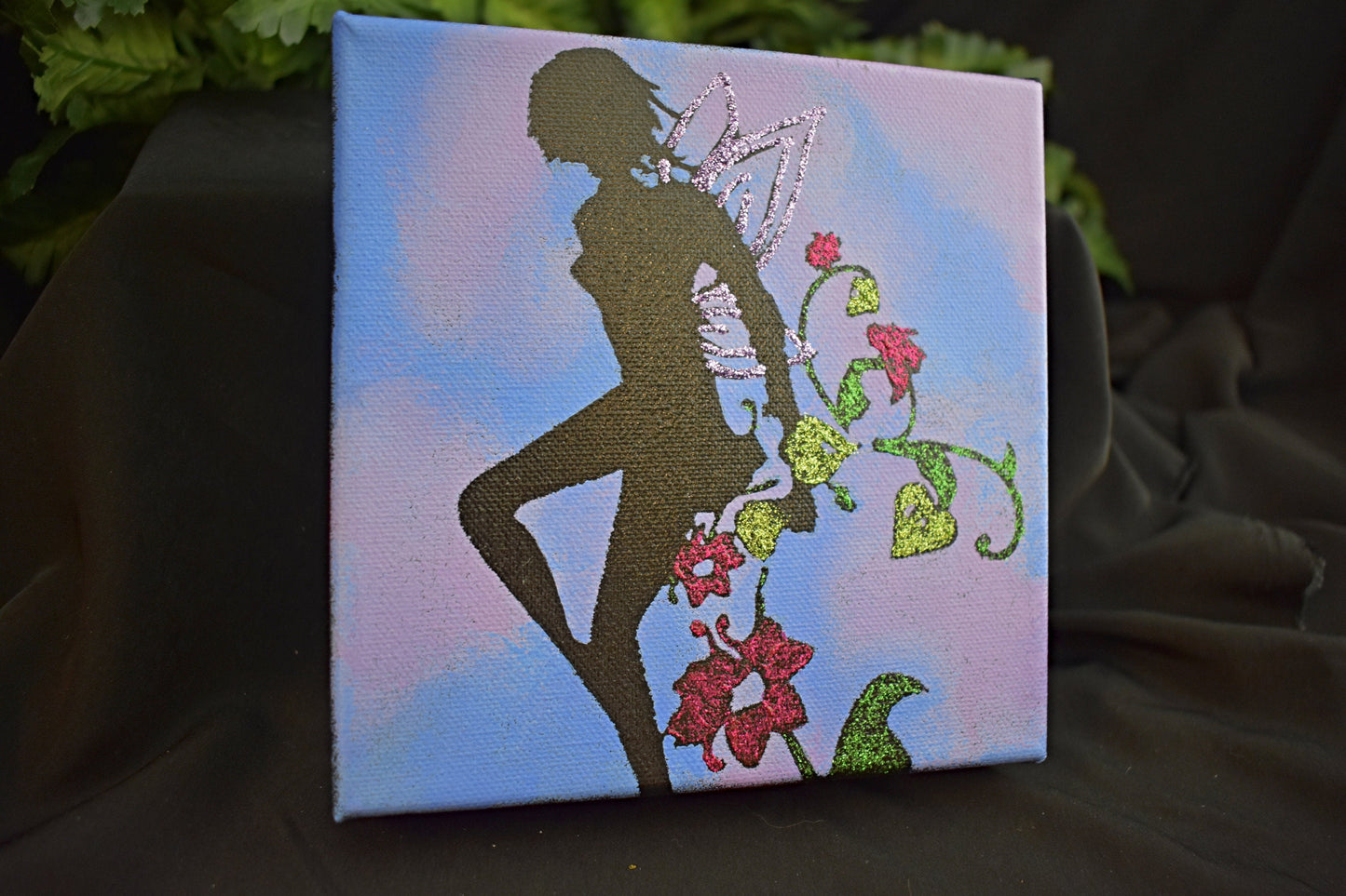 6 x 6 Mixed Media Fairy Canvas - 11-006