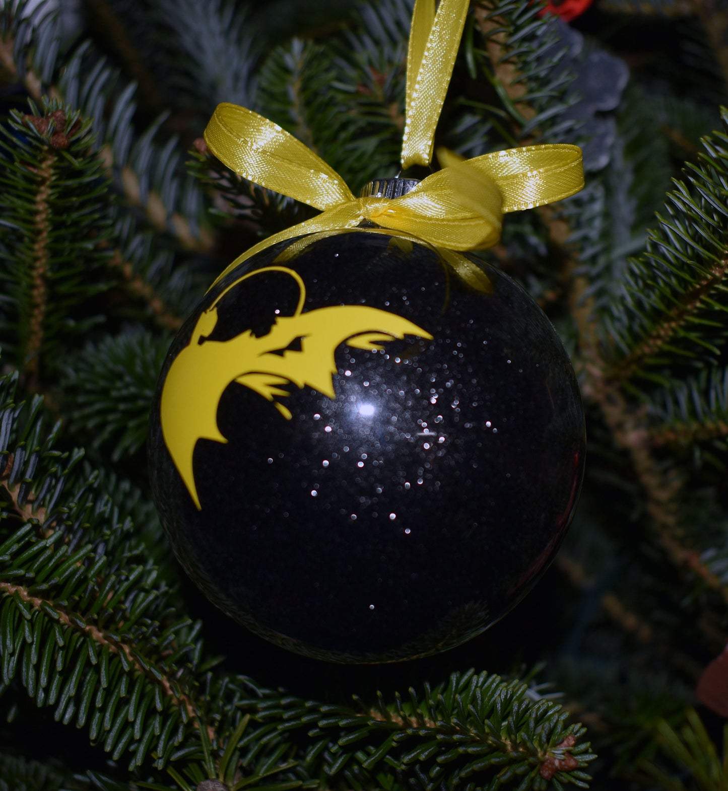 Batman Black and Yellow Ornament - 7-017