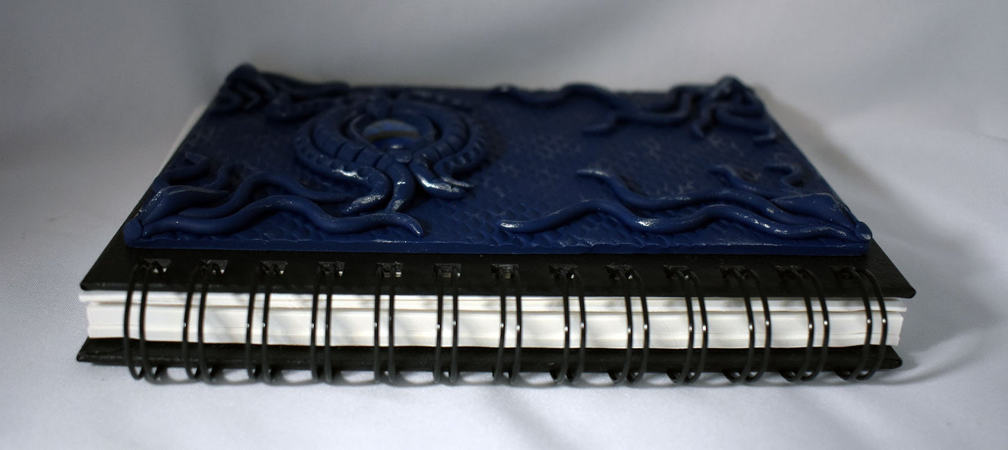 Blue Polymer Clay Dragon Eye Journal - 2-057