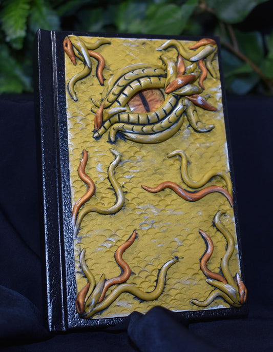 Gold Polymer Clay Dragon Eye Journal - 2-040