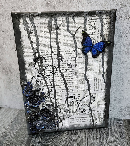 Mixed Media Handmade Canvas - Our Love Words - 11-024