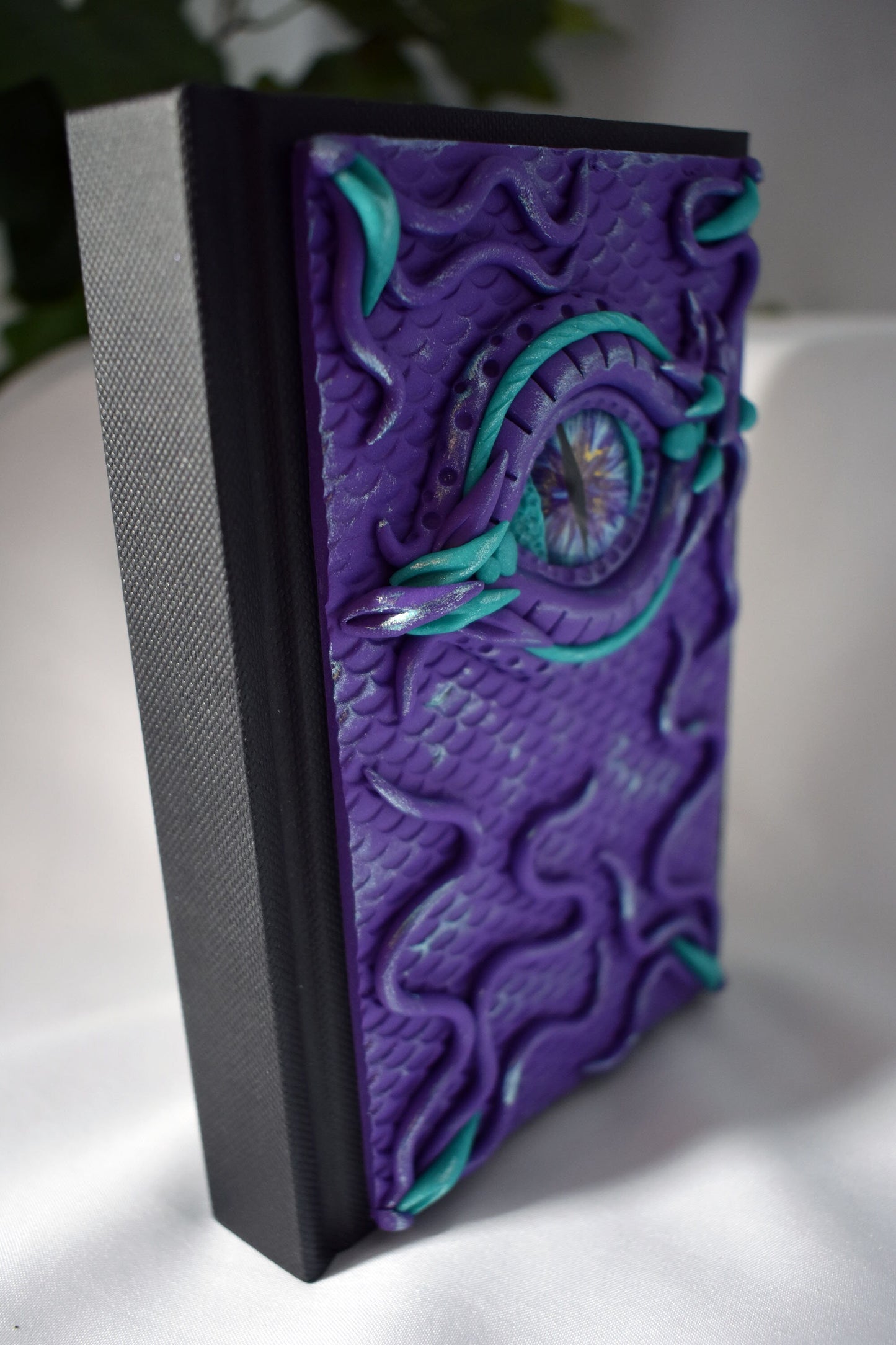 Purple Polymer Clay Dragon Eye Journal - 2-055