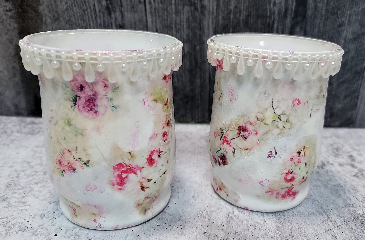 Mixed Media Decorative Candle Holder - 7-077