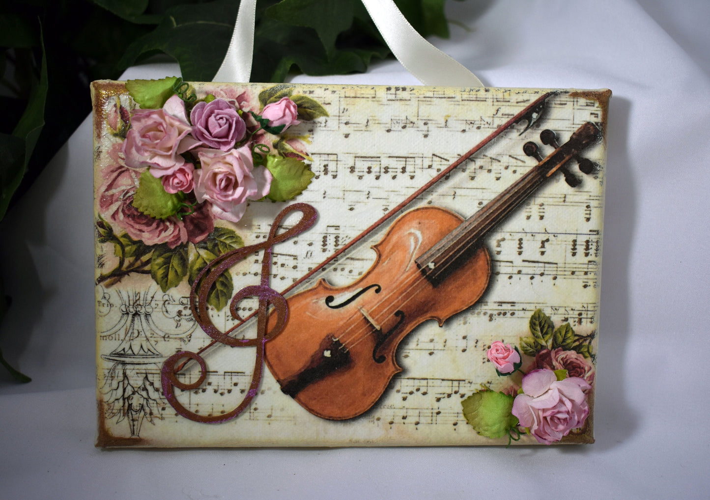 Music and Memories Mixed Media Trio Handmade Canvas - 11-023