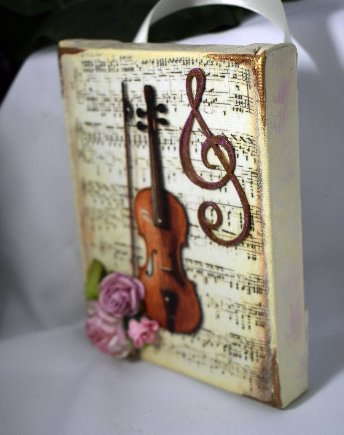 Music and Memories Mixed Media Trio Handmade Canvas - 11-023