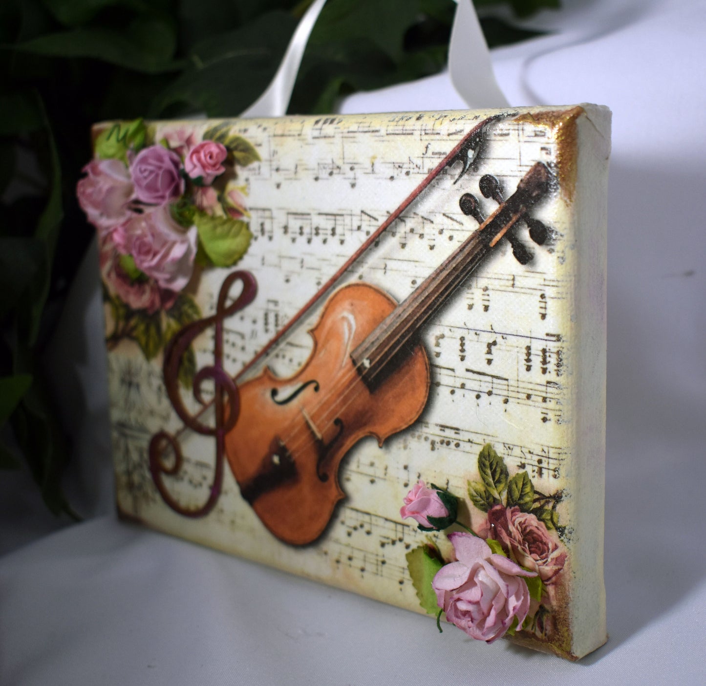 Music and Memories Mixed Media Trio Handmade Canvas - 11-023